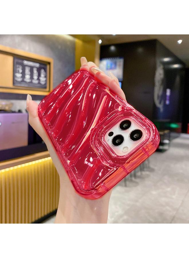 زبون جراب لهاتف iPhone 12 Pro Max مصنوع من مادة TPU بتصميم موجات الترتر الليزرية - Image 4