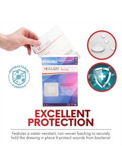 HEALQU HEALQU Bordered Gauze Island Dressing - 30 Count, 4" x 4" Sterile Individually Wrapped Gauze Pads with Water-Resistant, Non-Woven Backing - Soft and Breathable Wound Dressing for First Aid and Medical  - Image 4