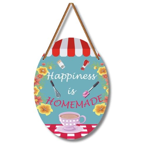 Art Monk Happiness is homemade item for Living Room Bedroom Home Decor Gifts Quotes Decor Item Wall Art For Hall Mdf Wall Decoration - Image 1