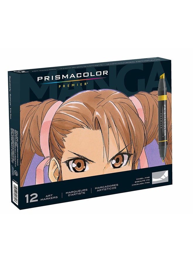 Prismacolor PRISMA DBLE END MANGA SET 12CT - Image 1