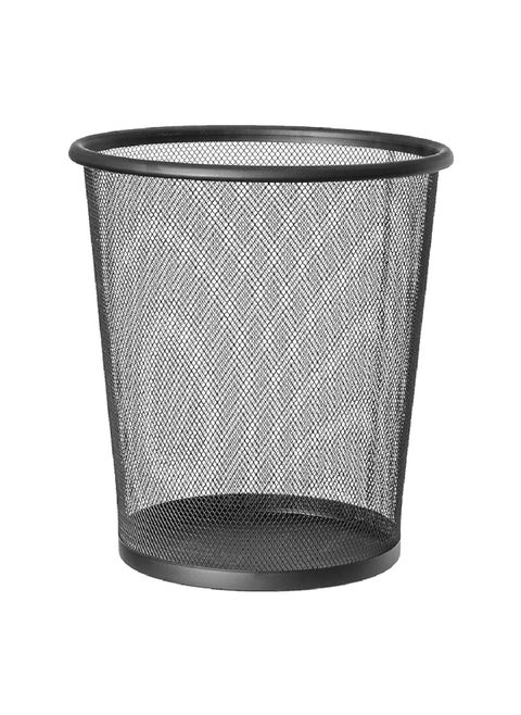 Open Top Mesh Round Trash Can Black 22 L SHE14056