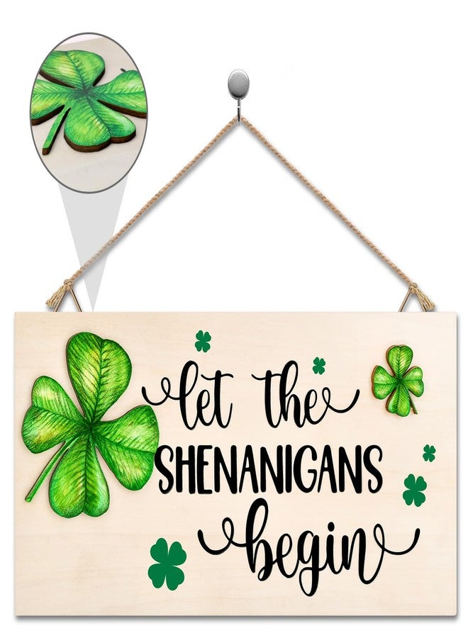 OEAGO Hanging Wood Sign St. Patrick's Day - Image 1