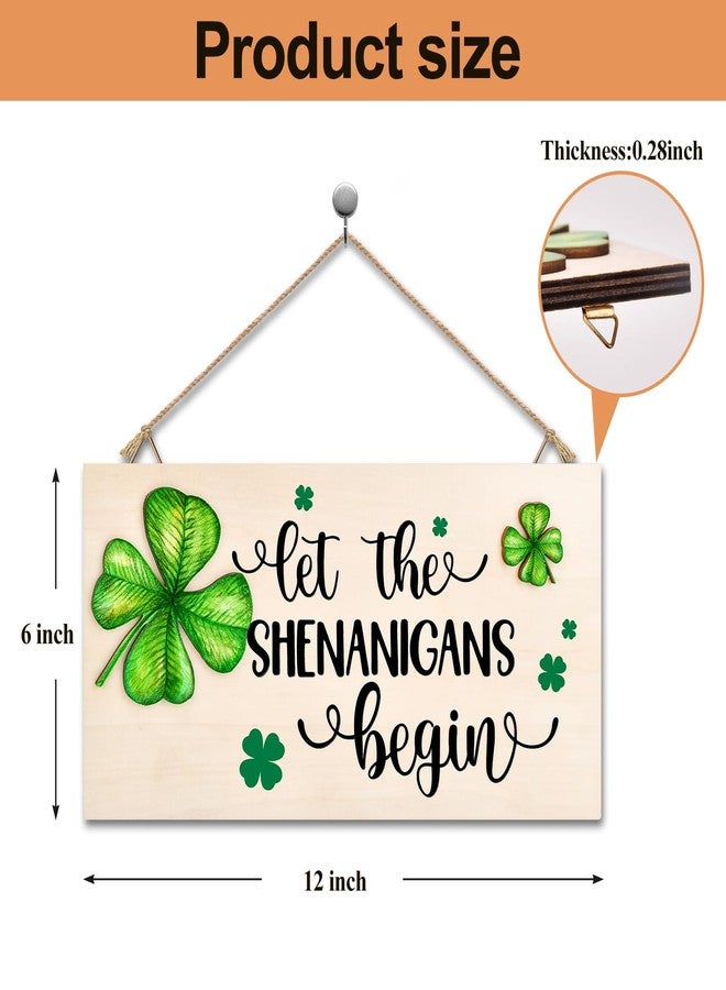 OEAGO Hanging Wood Sign St. Patrick's Day - Image 2