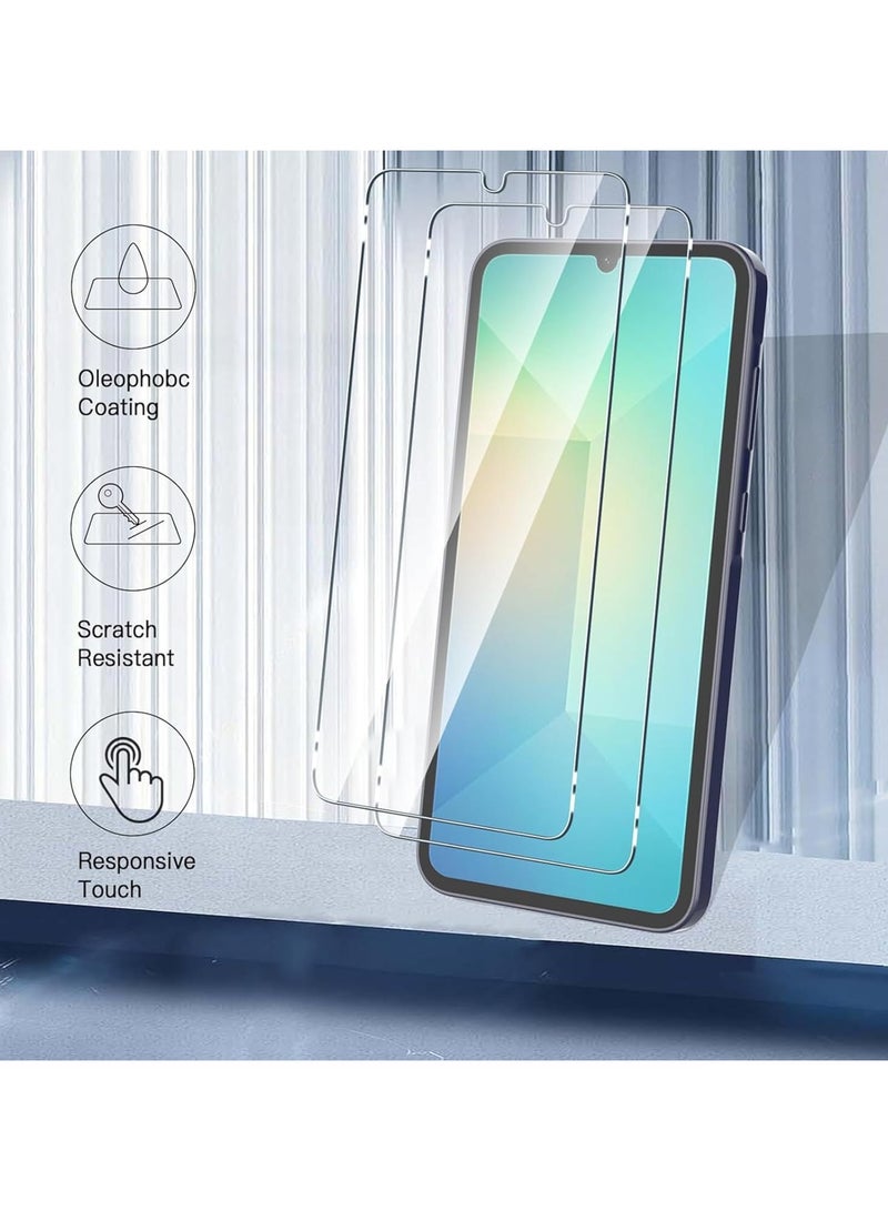 عبوة من قطعتين من واقي الشاشة لهاتف Samsung Galaxy A06 / Galaxy A07 من الزجاج المقوى المقاوم للكسر والخدش عالي الوضوح متوافق مع Samsung Galaxy A06 / Galaxy A07 - Image 5