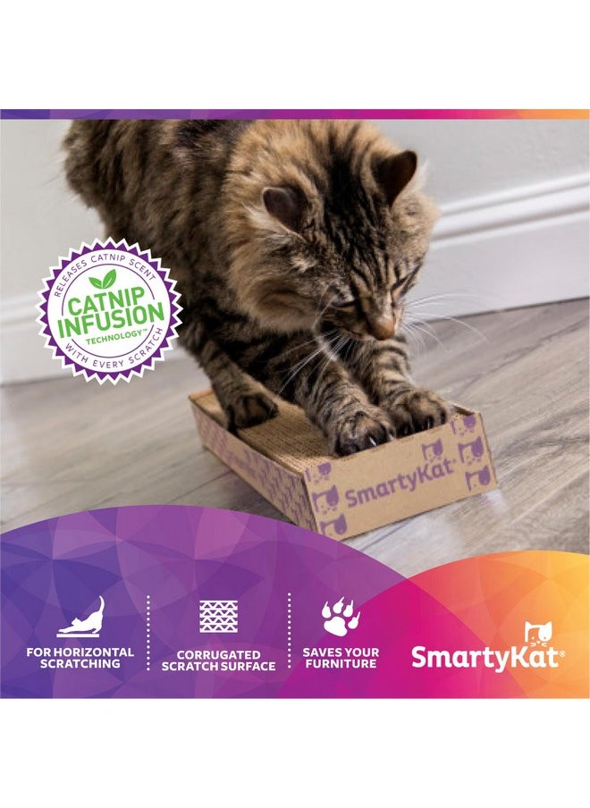 SmartyKat SmartyKat Super Scratcher Wide Corrugated Cat Scratcher for Cats & Kittens, Features Catnip Infusion Technology & Less Mess, Recycled Material, Brown  - Image 2