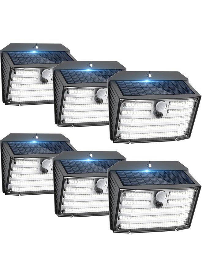 CLAONER Solar Lights Outdoor, Super Bright 126LED Solar Security Lights PIR Motion Sensor with 3 Lighting Modes, 270° Lighting Angle, Wireless IP65 Waterproof Wall Lights for Outside (6 Pack) - Image 1