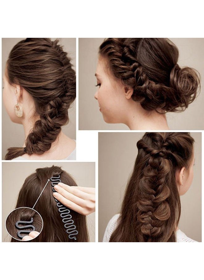 Wendy Mall 3 Pcs Hair Braiding Tool Roller With Hook Magic Hair Twist Styling Bun Maker DIY Hair Style Accessories Black  - Image 4