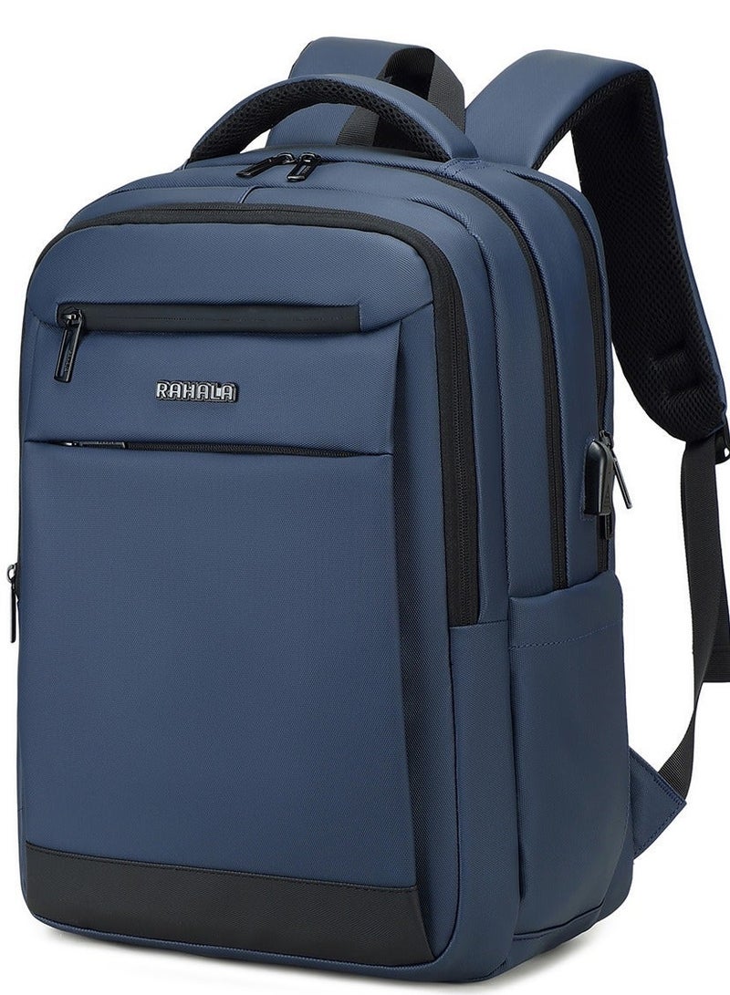 RAHALA RAL813 RAHALA Business Laptop Backpack - Water Resistant with USB Charging Port - Fashionable Design Blue (Suitable for Men and Women) - Image 1