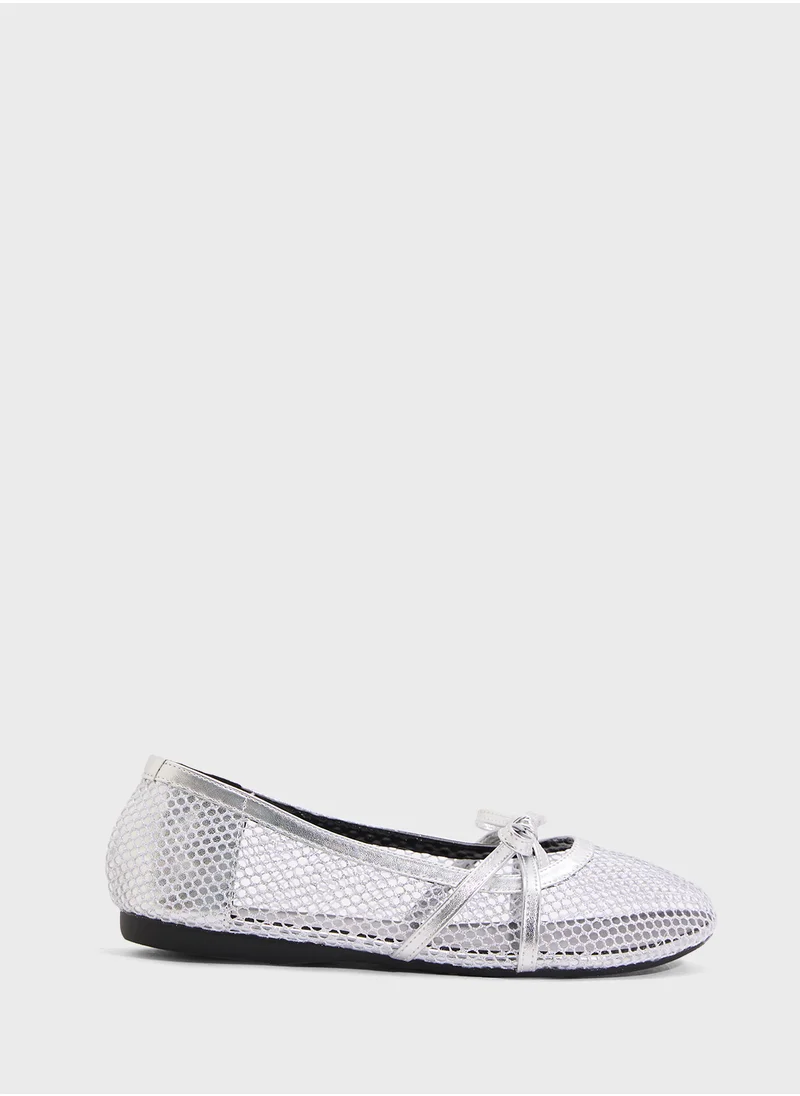 Ginger Mesh Ballerina Flat