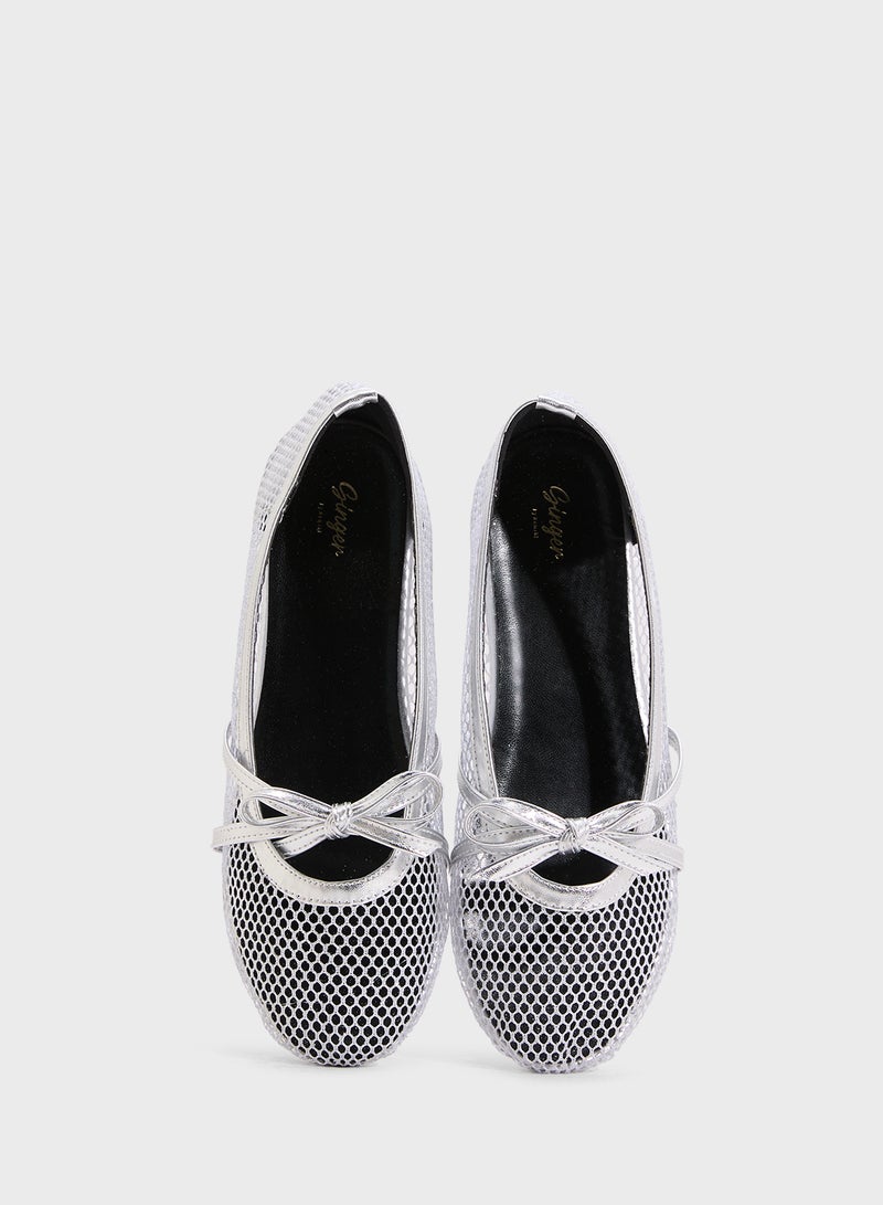 Ginger Mesh Ballerina Flat  - Image 4