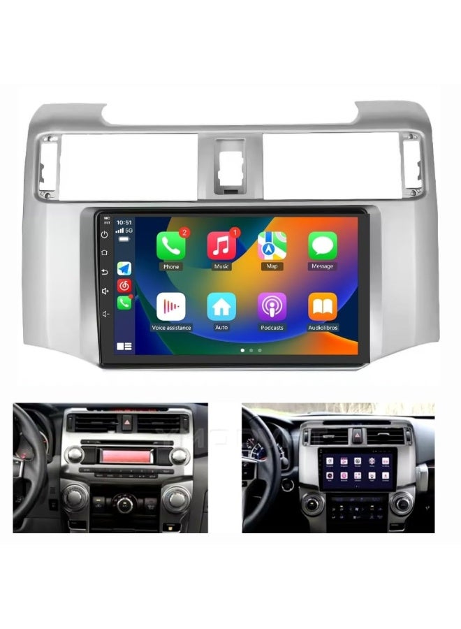 Vierex Android Car Stereo For Toyota 4Runner 2010-2023 4 Runner With Wireless Apple Carplay Android Auto Wireless 8GB RAM 128GB ROM 9 Inch Touch Screen Head Unit GPS Radio Bluetooth WiFi HD Camera Included Quick Boot  - Image 1