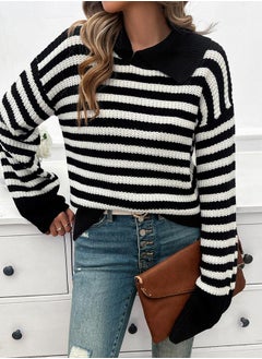 Chunky Knit Stripe Detail Regular Fit Sweater - pzsku/ZE22FBDA665482EC5C647Z/45/_/1732177939/980f5a08-eed8-45f1-8b01-5debf5724560