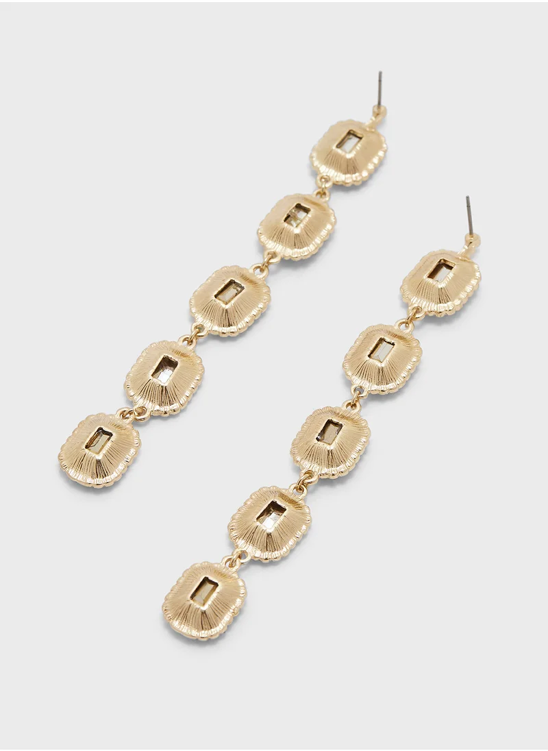Khizana Multicolor Diamante Drop Earrings