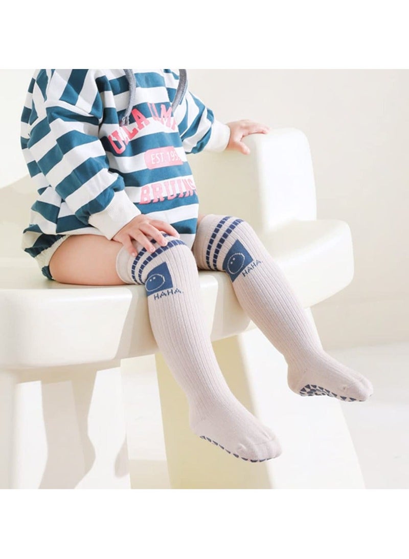 Y&D Baby Non Slip Knee High Socks Newborn Toddler Tube Stockings with Grips Anti-Skid Infants Crawling - Image 4