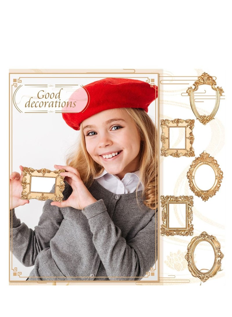 5 Pieces Of Retro Resin Frame Oval Rectangular Wall Hanging Resin Jewelry Display Frame Photo Frame Diy Photo Frame For Mobile Phone Photo Home Decoration - Image 2