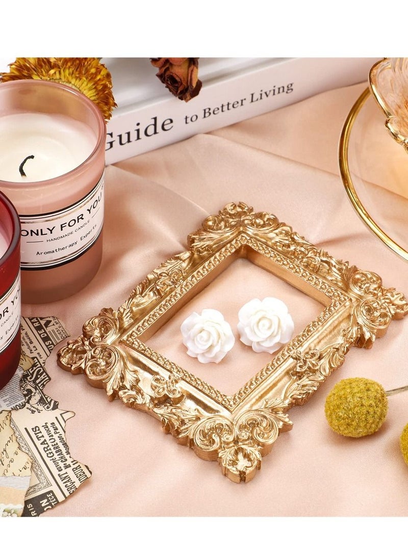 5 Pieces Of Retro Resin Frame Oval Rectangular Wall Hanging Resin Jewelry Display Frame Photo Frame Diy Photo Frame For Mobile Phone Photo Home Decoration - Image 5