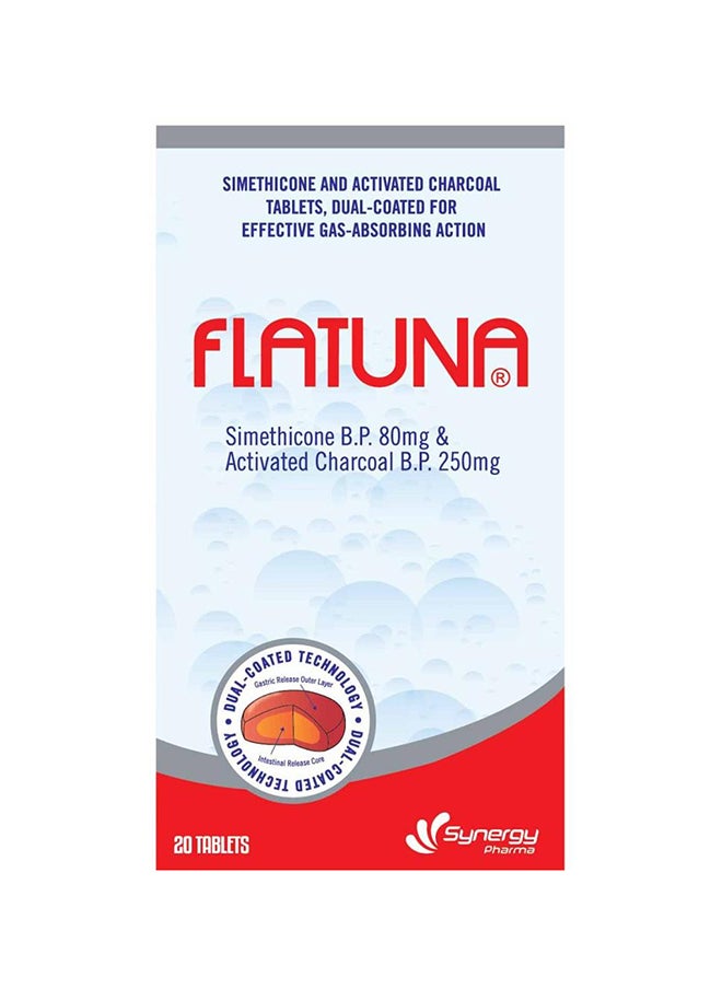 SYNERGY PHARMA - Flatuna Tablets- 20 Pack - Image 1