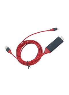 Lightning to HDMI USB Adapter Apple To Red