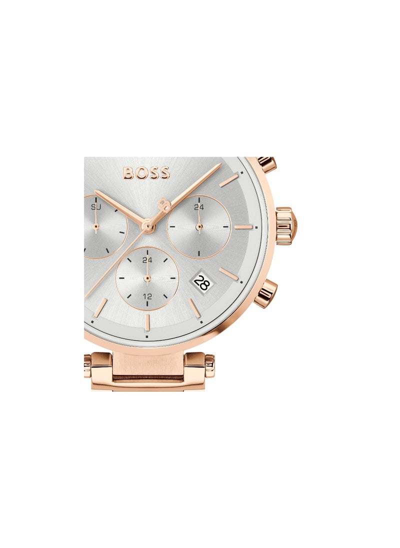 HUGO BOSS HUGO BOSS WATCH ROUND ANALOG WOMEN'S SILVER WHITE CASE WATCH - 1502774  - Image 4