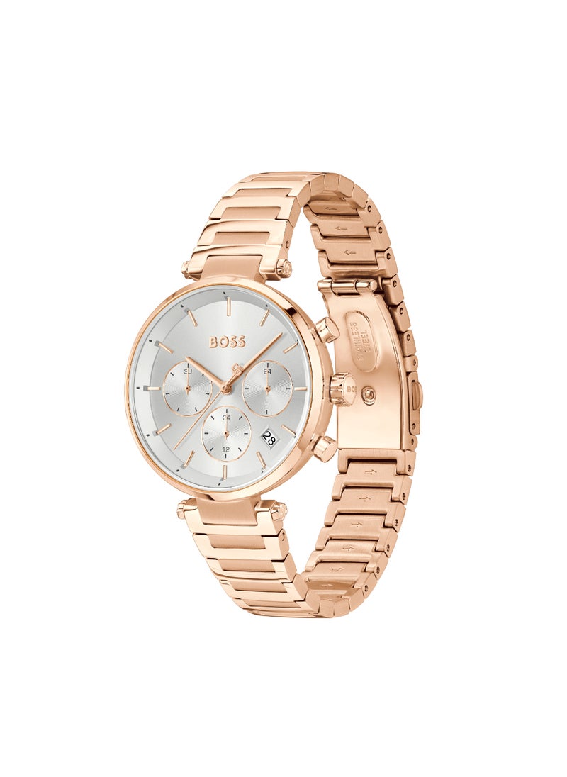 HUGO BOSS HUGO BOSS WATCH ROUND ANALOG WOMEN'S SILVER WHITE CASE WATCH - 1502774  - Image 1