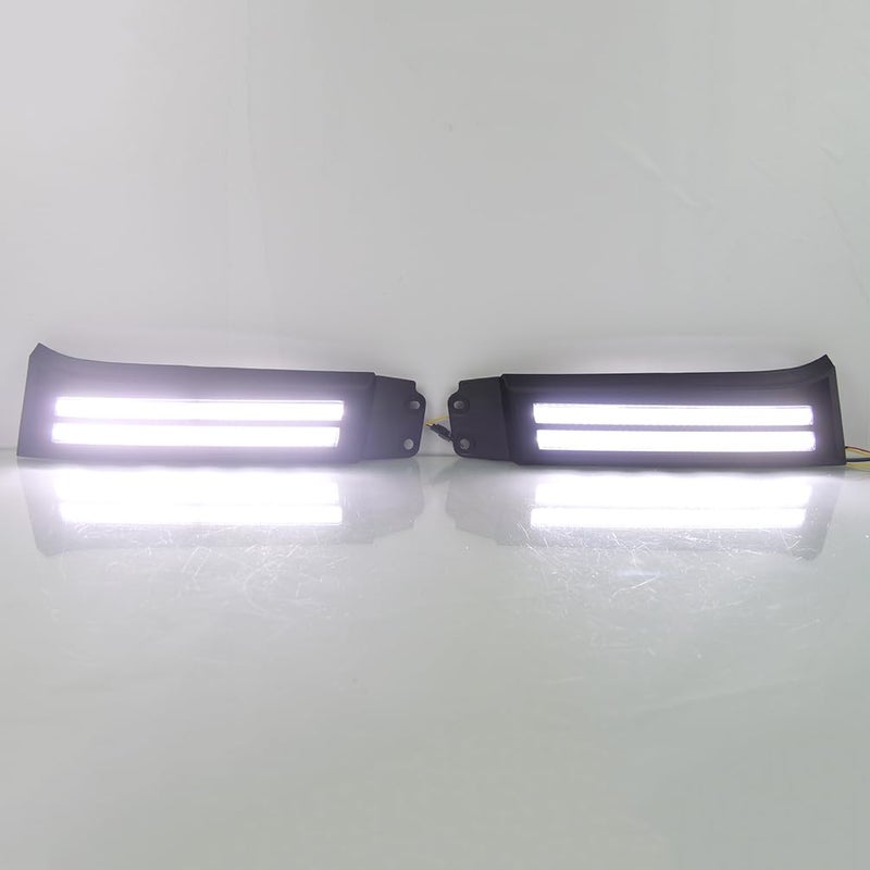 LED Daytime Running Fog Light Assembly for 2007-2017 Toyota Sequoia DRL with Turn Signal - Image 4