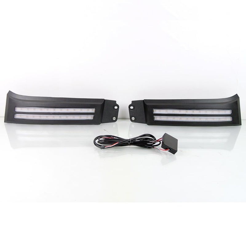 LED Daytime Running Fog Light Assembly for 2007-2017 Toyota Sequoia DRL with Turn Signal - Image 2