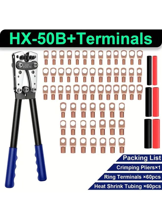 HX 50B Large Terminal Wire Crimper Crimping Pliers 6 50mm For Copper Aluminum Anderson - Image 1