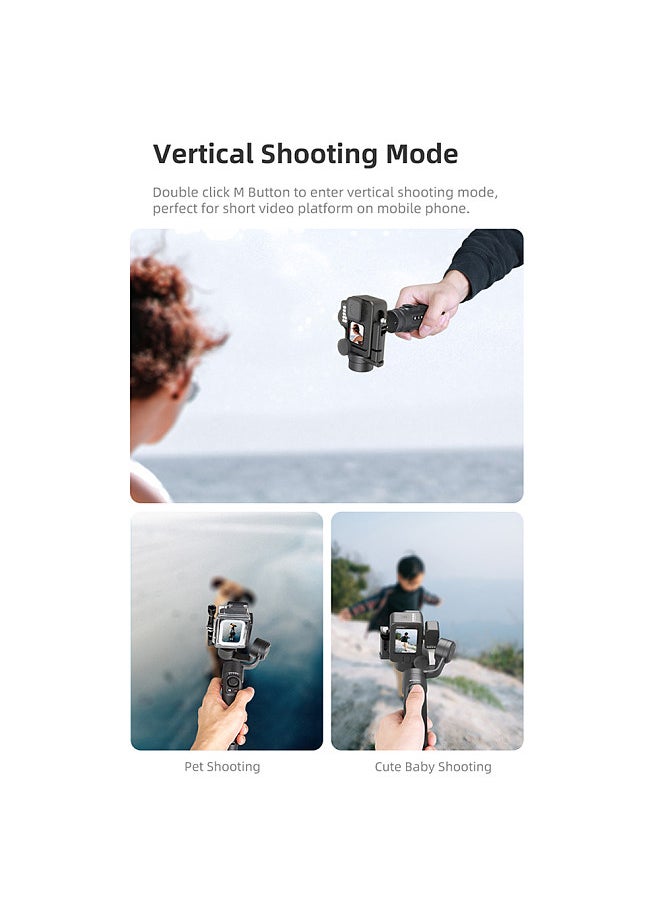 INKEE - INKEE FALCON PLUS Handheld Action Camera Gimbal Stabilizer 3-Axis Anti-Shake Wireless Control Vertical Horizontal Time-lapse with Mini Tripod Replacement for GoPro Hero 11/10/9/8 OSMO Action Insta360 - Image 1