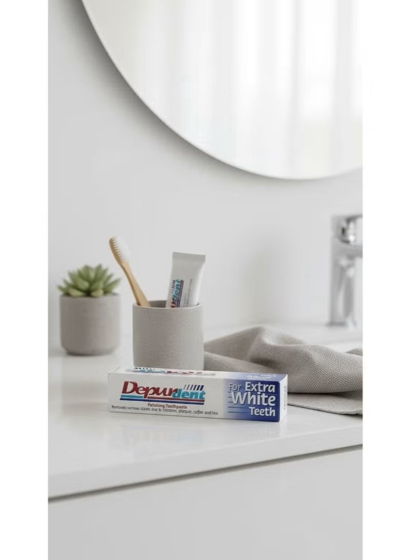 DEPURDENT Polishing Toothpaste 25ml –For Extra White Teeth. - Image 4