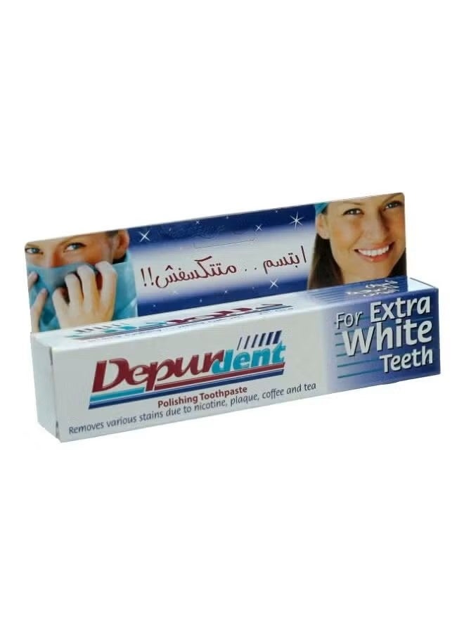 DEPURDENT Polishing Toothpaste 25ml –For Extra White Teeth. - Image 1