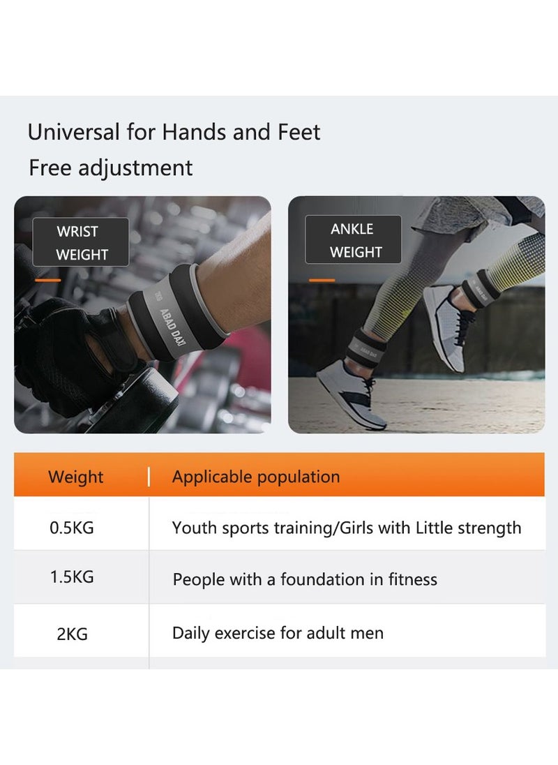 Generic Adjustable ankle and wrist weight-bearing training equipment set 1KG/3KG/4KG - anti-slip adhesive, suitable for both men and women's rehabilitation and fitness equipment, suitable for dancing, jogging, home exercise, and children's training  - Image 4