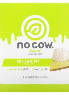 No Cow Dipped Protein Bar Key Lime Pie 12 Bars 2.12 oz (60 g) Each 