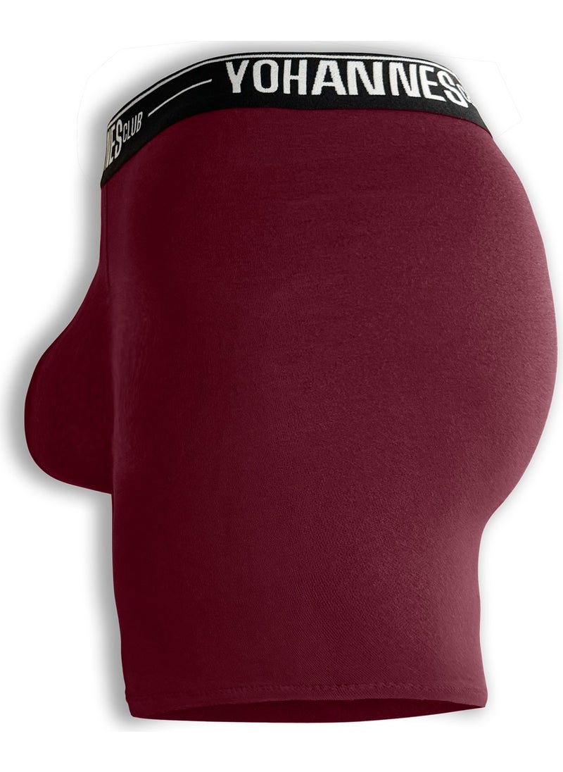 Yohannes Club - men, Special Pouch Cotton Boxer, single, Claret Red - Image 1