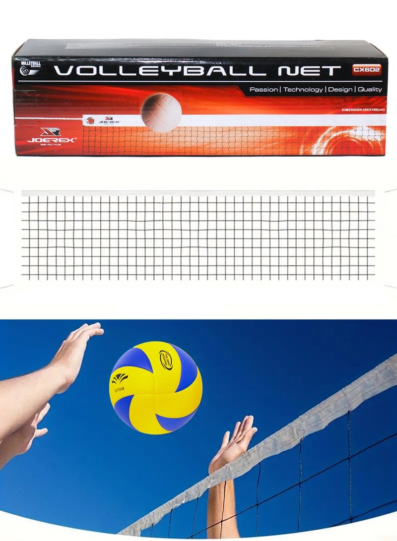 Joerex Foldable Volleyball Net - Badminton Net - Versatile and Portable, Perfect for Backyard, Pool, Schoolyard, Beach, Trips, and Indoor/Outdoor Use, Official Standard Size Volleyball Net Poles Not included - Image 1