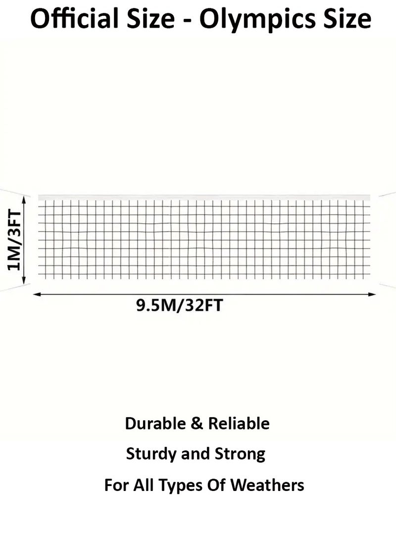 Joerex Foldable Volleyball Net - Badminton Net - Versatile and Portable, Perfect for Backyard, Pool, Schoolyard, Beach, Trips, and Indoor/Outdoor Use, Official Standard Size Volleyball Net Poles Not included - Image 4