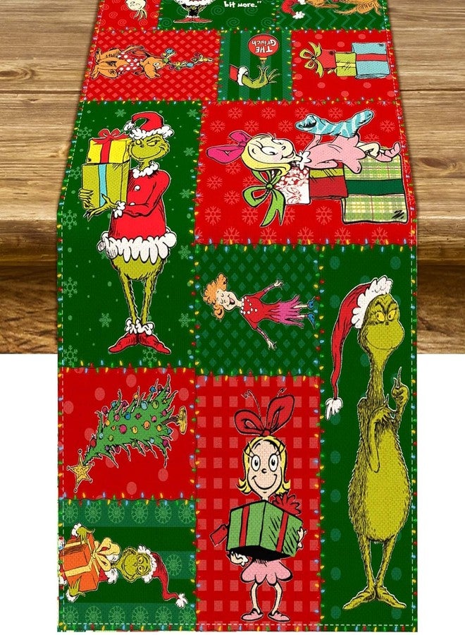 Pudodo Christmas Table Runner Merry Christmas Winter Holiday Party Decoration Xmas Kitchen Fireplace Dining Room Home Decor (13" x 72") - Image 1