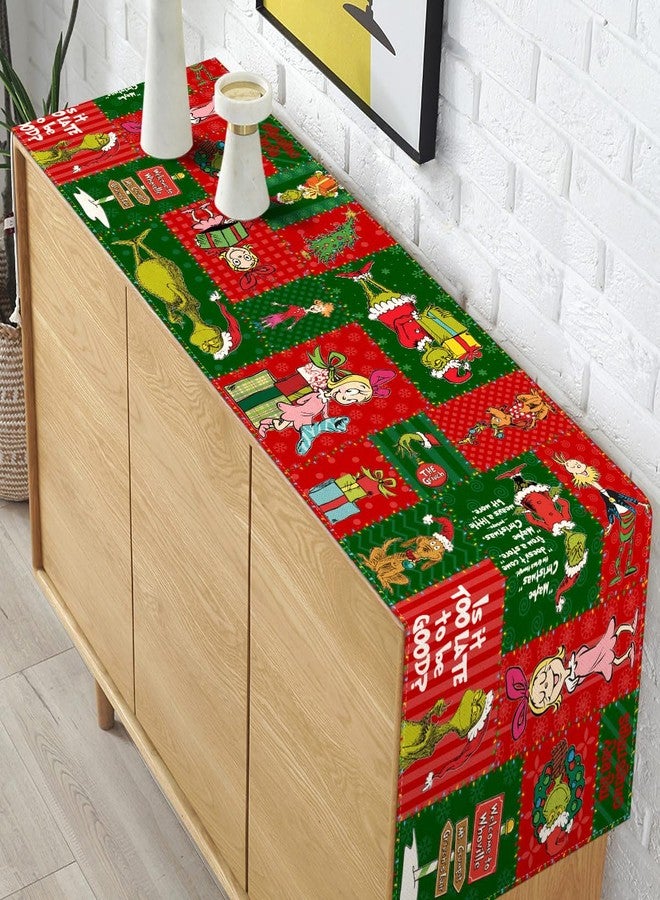 Pudodo Christmas Table Runner Merry Christmas Winter Holiday Party Decoration Xmas Kitchen Fireplace Dining Room Home Decor (13" x 72") - Image 4