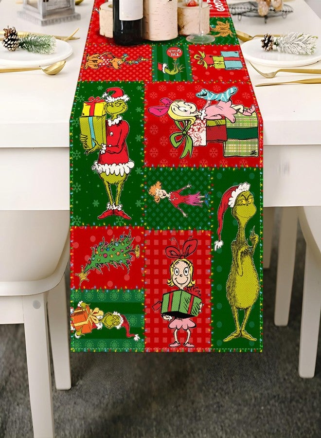 Pudodo Christmas Table Runner Merry Christmas Winter Holiday Party Decoration Xmas Kitchen Fireplace Dining Room Home Decor (13" x 72") - Image 5