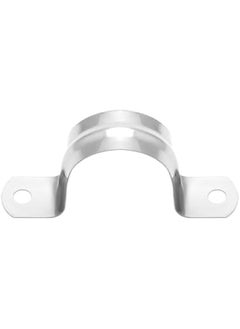 Arabest 1 Rigid Pipe Strap Clamp, 50 Pack Bracket Tube Clip, Heavy Duty Stainless Steel Fastener Holder Two Hole Strap, Widened Tube Strap Tension Clip Assortment Kit  - Image 2