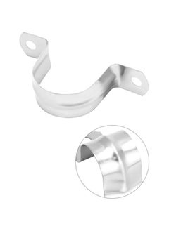 Arabest 1 Rigid Pipe Strap Clamp, 50 Pack Bracket Tube Clip, Heavy Duty Stainless Steel Fastener Holder Two Hole Strap, Widened Tube Strap Tension Clip Assortment Kit  - Image 5
