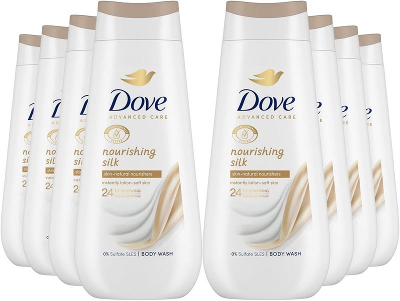 Dove Advanced Care Sulphate Free Body Wash for Women Made with SkinNatural Nourishers and Micromoisture Provides 24 Hours Renewing LotionSoft Softer Skin 225ml