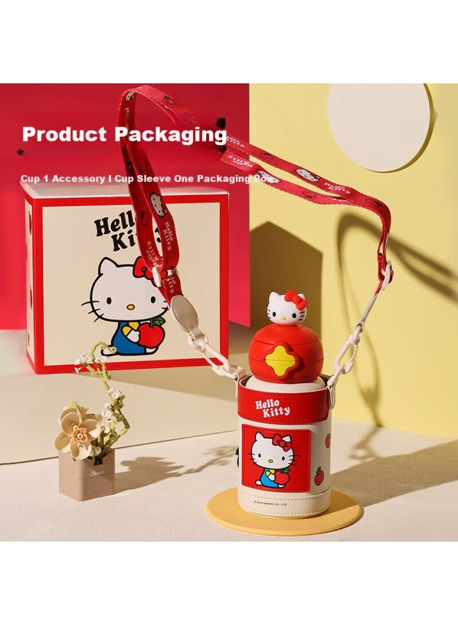Beddybear Star Double-drink Children's Insulated Cup With Straw Water Cup 316 Stainless Steel Large Capacity Thermos 600ml Cute Kitty - Image 1