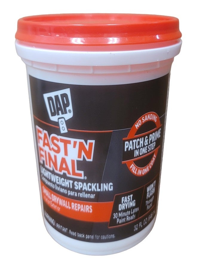 DAP Fast 'N Final Ready to Use White Lightweight Spackling Compound 1 qt. - Image 1