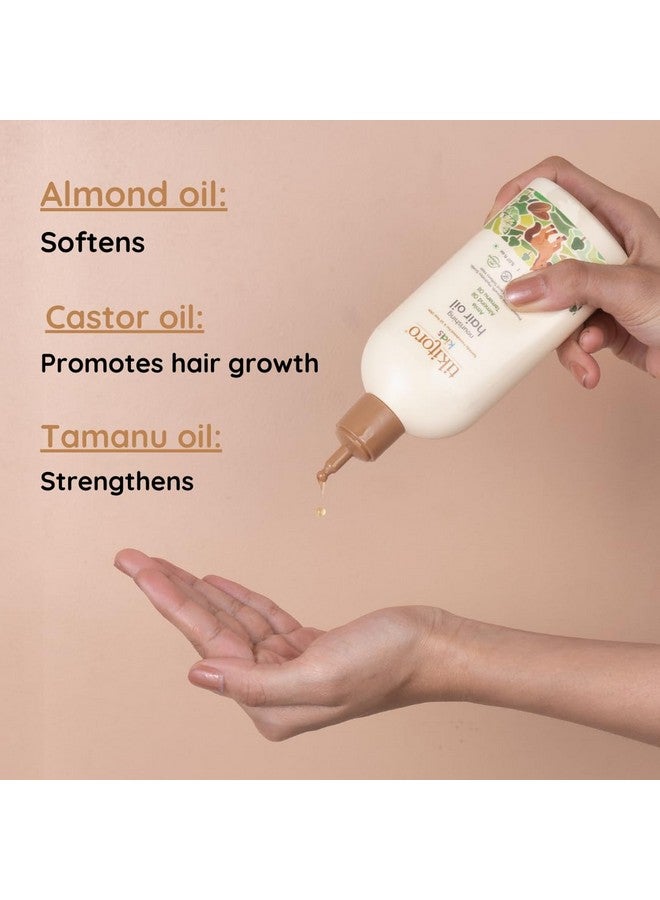 Tikitoro Kids Nourishing Hair Oil Pack Of 2, 100% Vegan with Bringha, Tamanu, Amla, Olive, Aloe & Argan Oil, Promotes Hair Growth, Conditions Scalp, No Paraben & Sulphate (150 ml x 2) - Image 3