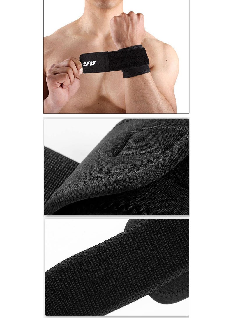 2 عبوة من أحزمة المعصم ذات أحزمة معصم داعمة للمعصم قابلة للتعديل، أسود - Image 4