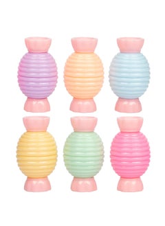 Glam Lux Bundle Sweet Candy Kisses Shaped Lip Balm Twist Open Fruity Scents Vibrant Colors Set of 6 Moisturizing Nourishing  Hydrating For Dry Chapped Lips For Women Girls  Tweens 