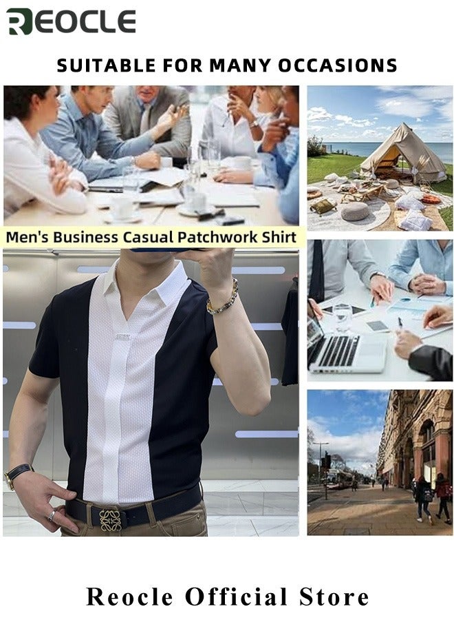REOCLE Men's Polo Shirts Quick Dry Short Sleeve Golf Shirt Casual Moisture Wicking Shirt Business Polo Shirt Athletic Performance Polo Shirt - Image 4