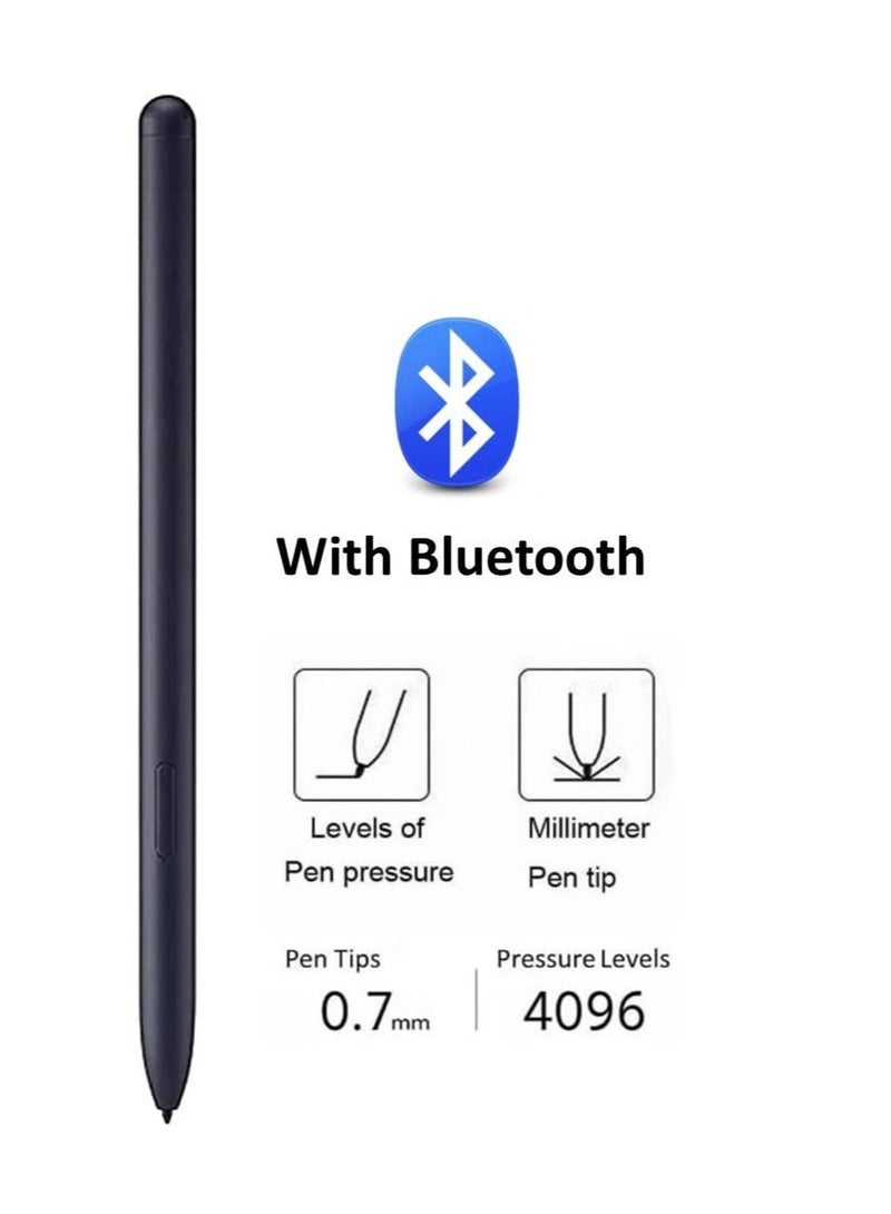 Stylus Pen Replacement for Samsung Galaxy Tab S7 and S7 Plus with Bluetooth, Includes 5 Tips and Clip, Black Color - Image 2