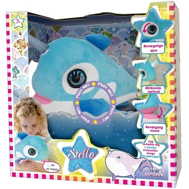 Dimian - Stella Narwhal with Moving Eyes English Version 22 cm - 4616 - Image 1