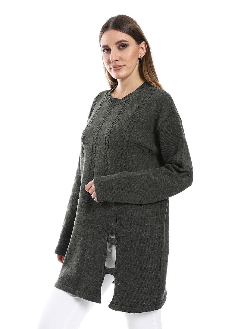 Caesar Women Wool Pullover With Round Neck - Image 2